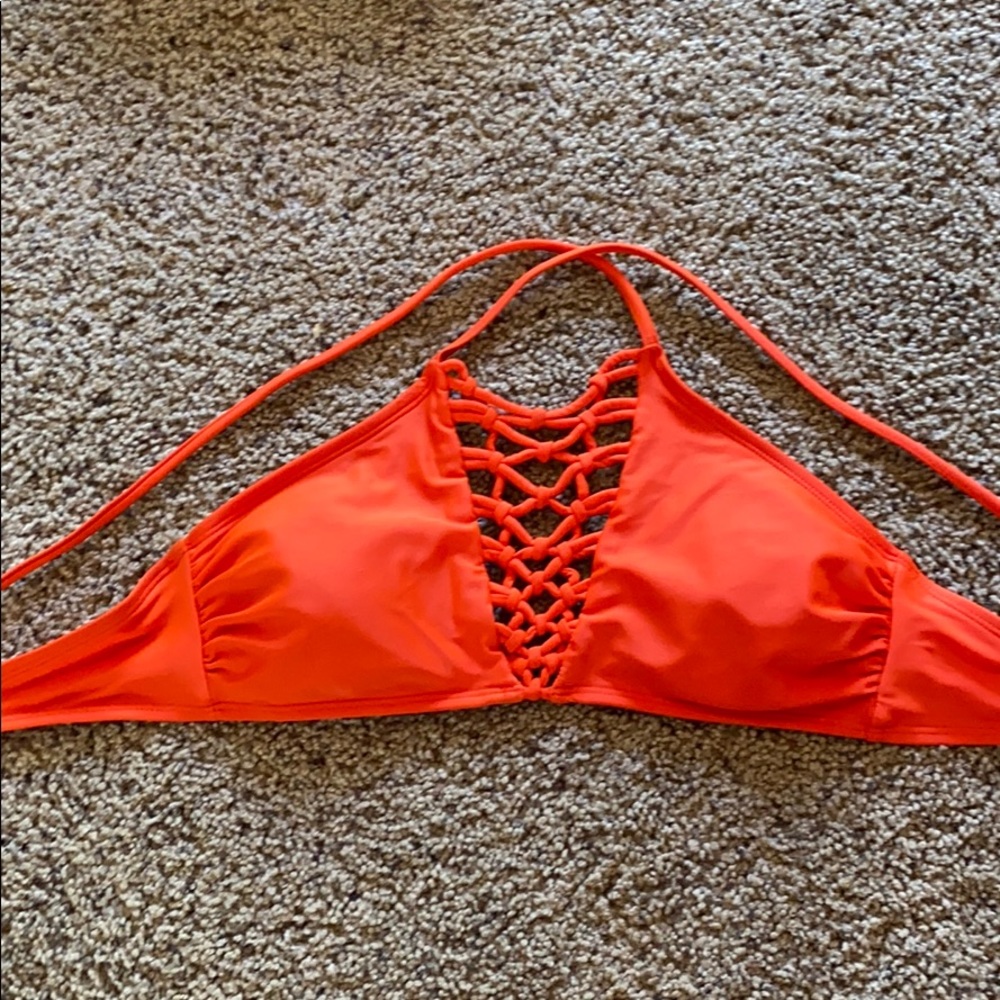 Orange swim bikini top